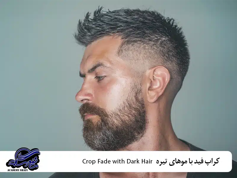 کراپ فید با موهای تیره (Crop Fade with Dark Hair)